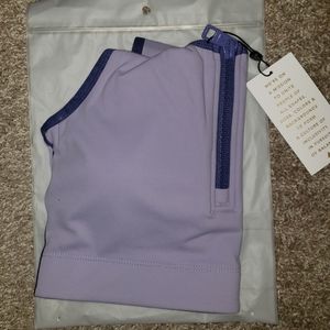 Vitality Balance Athletic Isotope Zip Bra - S - Celestite - BNWT